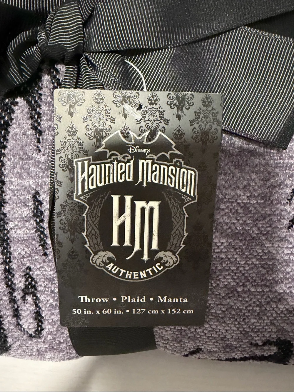 Disney Parks Haunted Mansion Wallpaper Throw Blanket 50 x 60 NEW Halloween